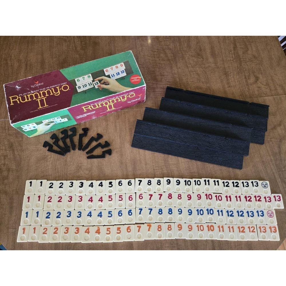 RUMMY-O-II by Cardinal Vintage 1977 Game Tiles Retro Tiles No Instructions